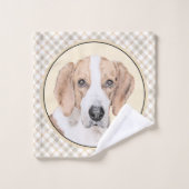 Amerikaanse Foxhound Red Walker Schattigee schilde Bad Handdoek (Wasdoekje)