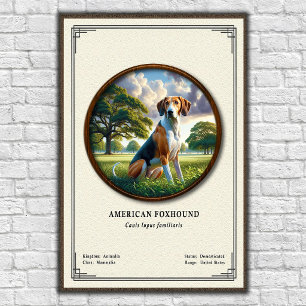 Amerikaanse Foxhound Zoologie Serie Poster