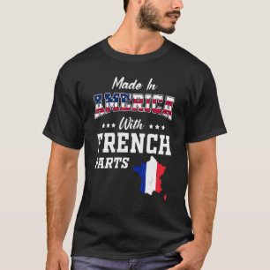 Amerikaanse Franse Delen Frankrijk Kaart Verenigde T-shirt
