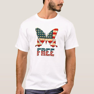 Amerikaanse Freedom Butterfly T-shirt