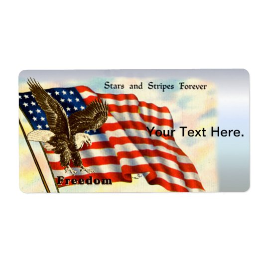 Amerikaanse Freedom Eagle 4 juli 1776 Etiket (Voorkant)