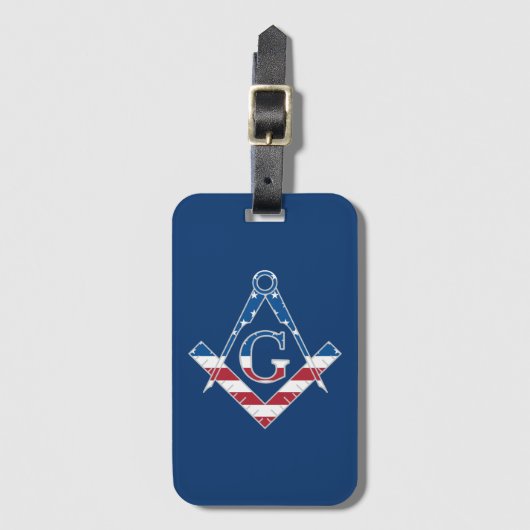 Amerikaanse Freemasonic-symbool Bagagelabel (Voorkant (verticaal))