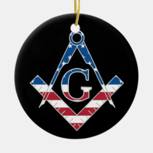 Amerikaanse Freemasonic-symbool Keramisch Ornament