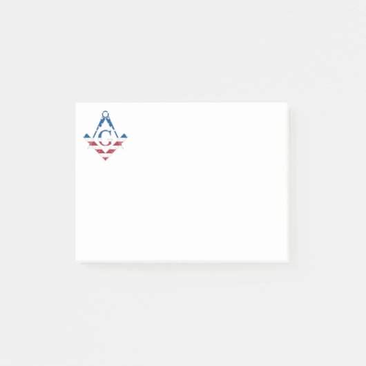Amerikaanse Freemasonic-symbool Post-it® Notes (Voorkant)
