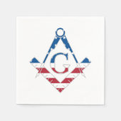 Amerikaanse Freemasonic-symbool Servetten (Voorkant)