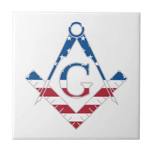 Amerikaanse Freemasonic-symbool Tegeltje (Voorkant)
