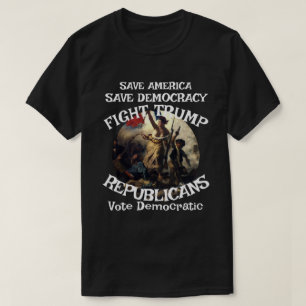 Amerikaanse Fubar Politieke Verkiezing Stem Vlag V T-shirt