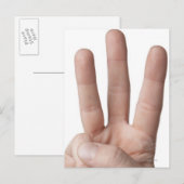 Amerikaanse gebarentaal 6 briefkaart (Voorkant / Achterkant)