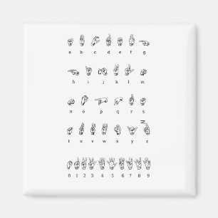 Amerikaanse gebarentaal (ASL) Magneet