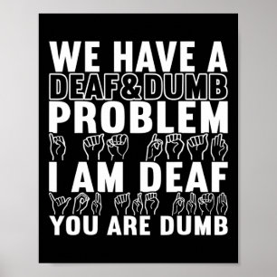 Amerikaanse gebarentaal doofbewustzijn 20 poster