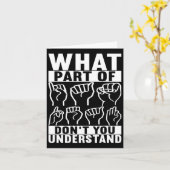 Amerikaanse gebarentaal doofbewustzijn 7 kaart (Gele Bloem)