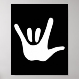 Amerikaanse Gebarentaal Liefde ASL Deaf Awareness Poster