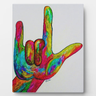 Amerikaanse gebarentaal waar ik van hou fotoplaat