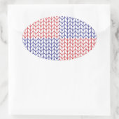 AMERIKAANSE GEBREIDE OVALE STICKERS (Tas)