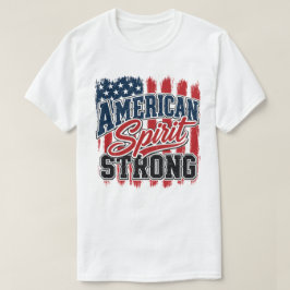 Amerikaanse Geest Sterk 4 juli Patriottisch  T-shirt