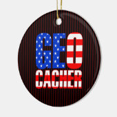 Amerikaanse Geocacher Keramisch Ornament (Links)