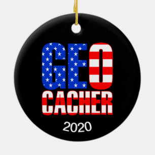 Amerikaanse Geocacher Keramisch Ornament