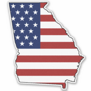 Amerikaanse Georgia Vlag Sticker