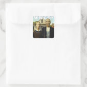 Amerikaanse Gerb Vierkante Sticker (Tas)