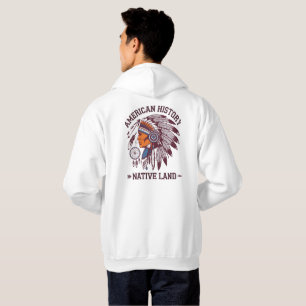 Amerikaanse geschiedenis Native Land.Indian.Chief Hoodie