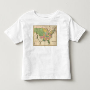 Amerikaanse geschiedeniskaart kinder shirts