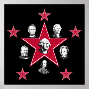 Amerikaanse geschiedenissterren poster