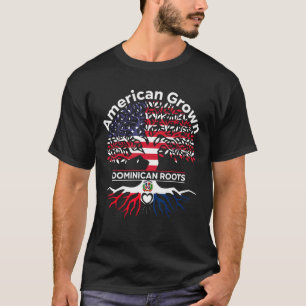 Amerikaanse geteelde Dominicaanse Roots Amerikaans T-shirt