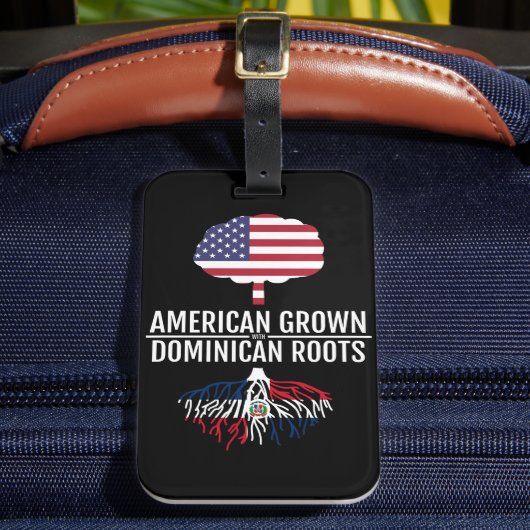 Amerikaanse geteelde Dominicaanse roots nationale  Bagagelabel (Voorkant Insitu 2)