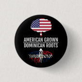 Amerikaanse geteelde Dominicaanse roots nationale Ronde Button 3,2 Cm (Voorkant)