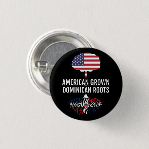 Amerikaanse geteelde Dominicaanse roots nationale  Ronde Button 3,2 Cm
