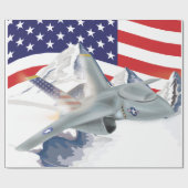 Amerikaanse gevechtsjager cadeaupapier (Vlak)
