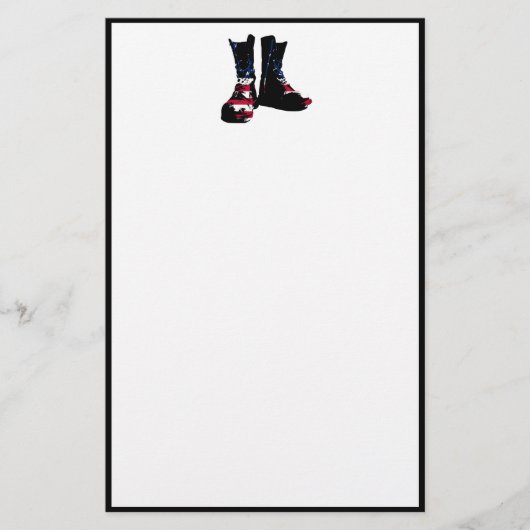 Amerikaanse gevechtsschoenen briefpapier (Voorkant)