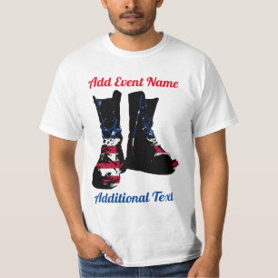 Amerikaanse gevechtsschoenen t-shirt