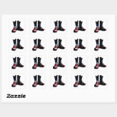 Amerikaanse gevechtsschoenen vierkante sticker (Vel)