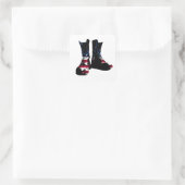 Amerikaanse gevechtsschoenen vierkante sticker (Tas)