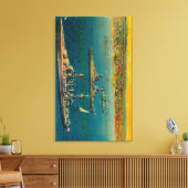 Amerikaanse gevechtstroepen verankerd op strand va canvas afdruk (Insitu (Woonkamer))