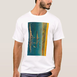 Amerikaanse gevechtstroepen verankerd op strand va t-shirt