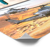 AMERIKAANSE GEVECHTSVLIEGTUIG "MONTAGE" POSTER (Hoek)