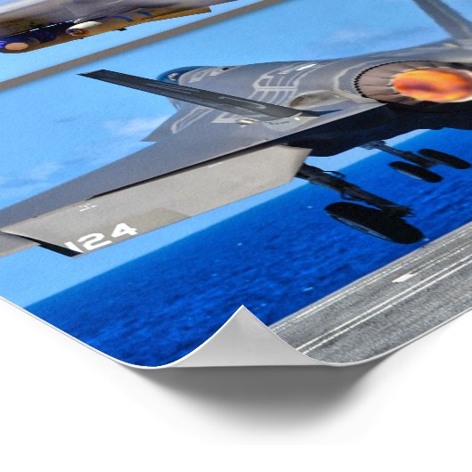 AMERIKAANSE GEVECHTSVLIEGTUIG "MONTAGE" POSTER (Hoek)