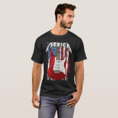 Amerikaanse gitarist American Flag T-shirt (Voorkant volledig)