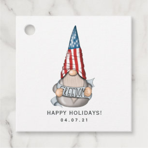 Amerikaanse Gnome Favor Tags Bedankjes Labels
