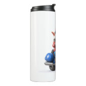 Amerikaanse Gnome Riding Motorcycle Thermosbeker (Gedraaid links)