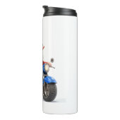 Amerikaanse Gnome Riding Motorcycle Thermosbeker (Geroteerd rechts)