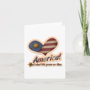 Amerikaanse God vergiet zijn genade over de patrio Kaart