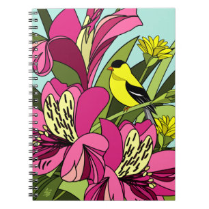 Amerikaanse Goldfinch Bird Notitieboek