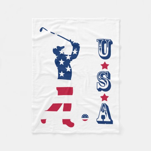 Amerikaanse golfgolfer fleece deken (Voorkant)