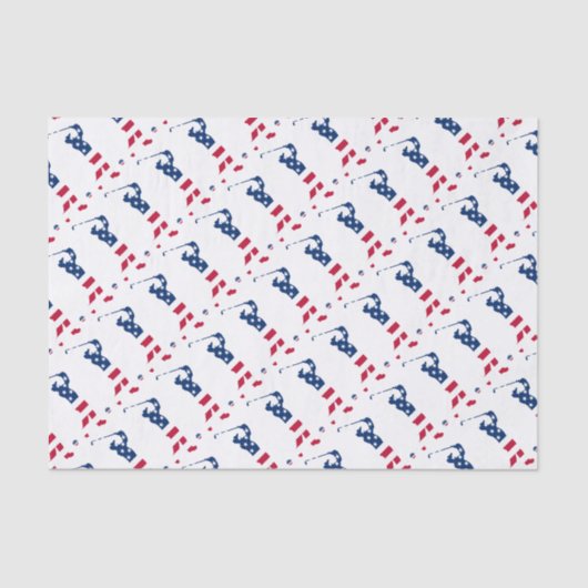 Amerikaanse golfgolfer tissuepapier (Voorkant)