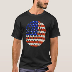 Amerikaanse Golfvlag Amerikaanse Onafhankelijkhei T-shirt