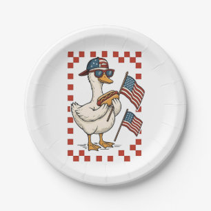 Amerikaanse Goose Vlag Memorial Day 4 juli Papieren Bordje
