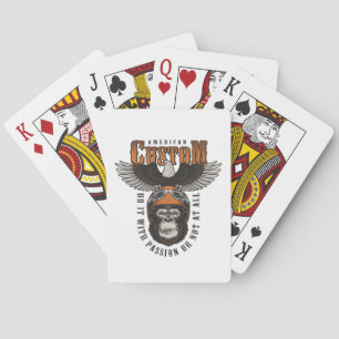Amerikaanse Gorilla Motorfiets Vintage Biker Adela Pokerkaarten